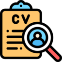 business and finance,ui,magnifying glass,files and folders,profile,search,loupe,resume,curriculum vitae,searching,headhunting